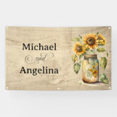 Rustikale Sonnenblume auf Holzgrund Banner (Horizontal)