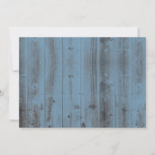 Rustikale Sonnenblume Barrel Dusty Blauer Stall Sw Einladung (Rückseite)