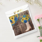 Rustikale Sonnenblume Blauer Rose Stiefel Sweet 16 Geschenktütchen (Versiegelt)