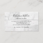 Rustikale Sonnenblume Blume Vase Wood Visitenkarte (Rückseite)