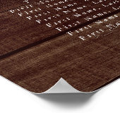 Rustikale Sonnenblume Blüte 9 Tabelle Sitzplan Poster (Ecke)