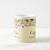 Rustikale Sonnenblume Botanische Trauzeugin Tasse (Mittel)