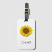Rustikale Sonnenblume Botanischer Garten Gepäckanhänger (Vorderseite Vertikal)