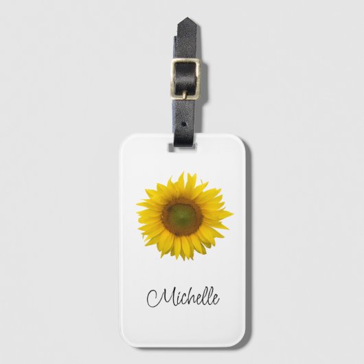 Rustikale Sonnenblume Botanischer Garten Gepäckanhänger (Vorderseite Vertikal)