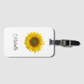 Rustikale Sonnenblume Botanischer Garten Gepäckanhänger (Vorderseite (Horizontal))