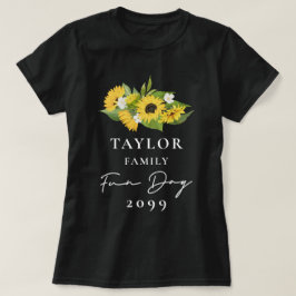 Rustikale Sonnenblume Bouquet Family Wiedersehen B T-Shirt