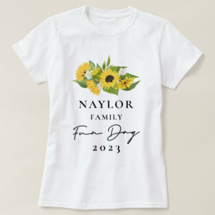 Rustikale Sonnenblume Bouquet Family Wiedersehen W T-Shirt