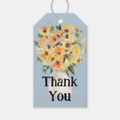 Rustikale Sonnenblume Bouquet Wasserfarbe Geschenkanhänger (Vorderseite)