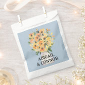 Rustikale Sonnenblume Bouquet Wasserfarbe Geschenktütchen (Ausgeschnitten)