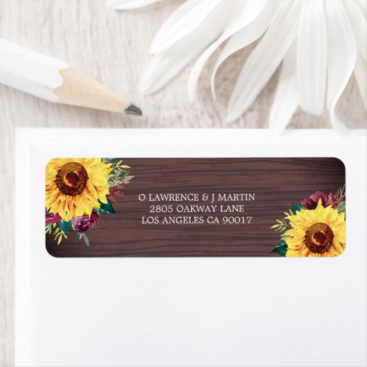 Rustikale Sonnenblume Burgund Rose Wood (Insitu)