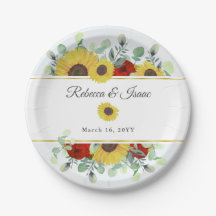 Rustikale Sonnenblume Burgund Rote Flora Hochzeit