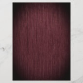 Rustikale Sonnenblume Burgundy Wood Floral Wedding Menükarte (Rückseite)