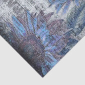 Rustikale Sonnenblume Butterfly Blue Ephemere Deco Seidenpapier (Ausschnitt)