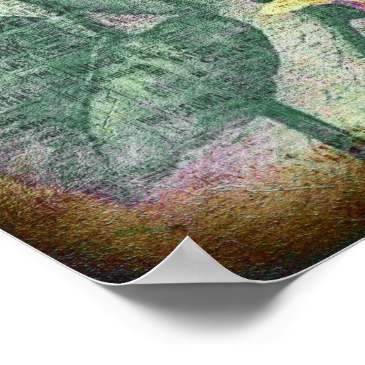 Rustikale Sonnenblume Butterfly Bold Botanisch Poster (Ecke)