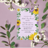 Rustikale Sonnenblume Daisy Blumenmutter Tag Einladung