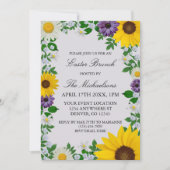 Rustikale Sonnenblume Daisy Floral Oaster Einladung (Vorderseite)