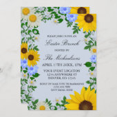 Rustikale Sonnenblume Daisy Floral Oaster Einladung (Vorne/Hinten)