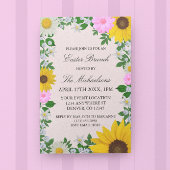 Rustikale Sonnenblume Daisy Floral Oaster Einladung