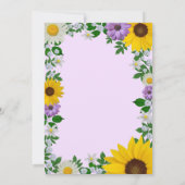 Rustikale Sonnenblume Daisy Floral Oaster Einladung (Rückseite)