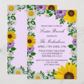 Rustikale Sonnenblume Daisy Floral Oaster Einladung (Vorne/Hinten)