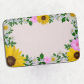Rustikale Sonnenblume Daisy Floral Pink Badematte