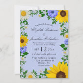 Rustikale Sonnenblume Daisy Floral Wedding Einladung (Vorderseite)