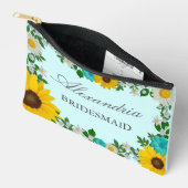 Rustikale Sonnenblume Daisy Floral Wedding Zubehörtasche (Offen)