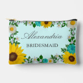 Rustikale Sonnenblume Daisy Floral Wedding Zubehörtasche (Vorderseite)
