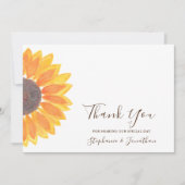 Rustikale Sonnenblume Danke Karte (Vorderseite)