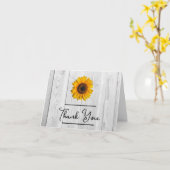 Rustikale Sonnenblume Danke Karte (Gelbe Blume)