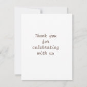 Rustikale Sonnenblume Danke Karte (Rückseite)