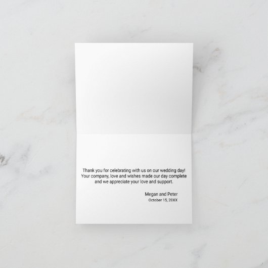 Rustikale Sonnenblume Dankeskarte (Innenseite)