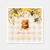 Rustikale Sonnenblume, die sie ihre Honigbridale g Serviette (Vorderseite)