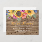 Rustikale Sonnenblume, die wir bewegt haben | Ände Postkarte (Vorne/Hinten)