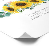 Rustikale Sonnenblume Diese Kerze Burns Gedenkzeic Poster (Ecke)