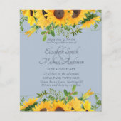 Rustikale Sonnenblume Dusty Blue Themed Wedding (Vorderseite)