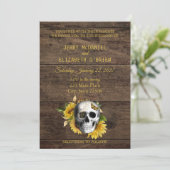 Rustikale Sonnenblume Einladung (Stehend Vorderseite)