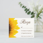 Rustikale Sonnenblume Einladung UAWG (Stehend Vorderseite)