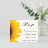 Rustikale Sonnenblume Einladung UAWG (Stehend Vorderseite)