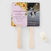 Rustikale Sonnenblume Elegantes Summer Retirement  Fächer (Vorne und Hinten)