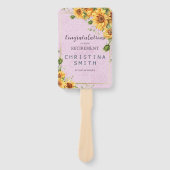 Rustikale Sonnenblume Elegantes Summer Retirement  Fächer (Vorderseite)