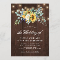 Rustikale Sonnenblume Eukalyptus-Saitenlichter Hoc