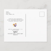 Rustikale Sonnenblume Foto Brautdusche Einladung Postkarte (Rückseite)