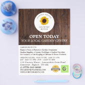 Rustikale Sonnenblume, Gartenzentrum, Gartenbaubet Flyer (Einzeln)