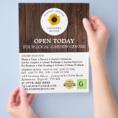 Rustikale Sonnenblume, Gartenzentrum, Gartenbaubet Flyer (Hand)