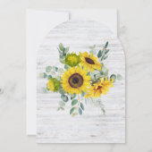 Rustikale Sonnenblume Geburtstagsparty Einladung (Rückseite)