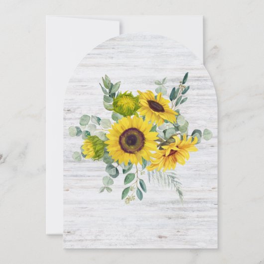 Rustikale Sonnenblume Geburtstagsparty Einladung (Rückseite)