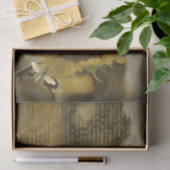 Rustikale Sonnenblume Gold handgeschriebene Decoup Seidenpapier (Geschenk)