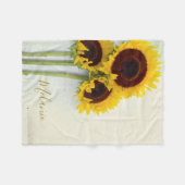 Rustikale Sonnenblume Gold Yellow Mustard Personal Fleecedecke (Vorderseite (Horizontal))