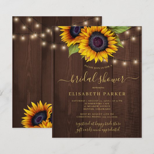 Rustikale Sonnenblume HAUSHALT Brause Dusche Einla (Vorne/Hinten)